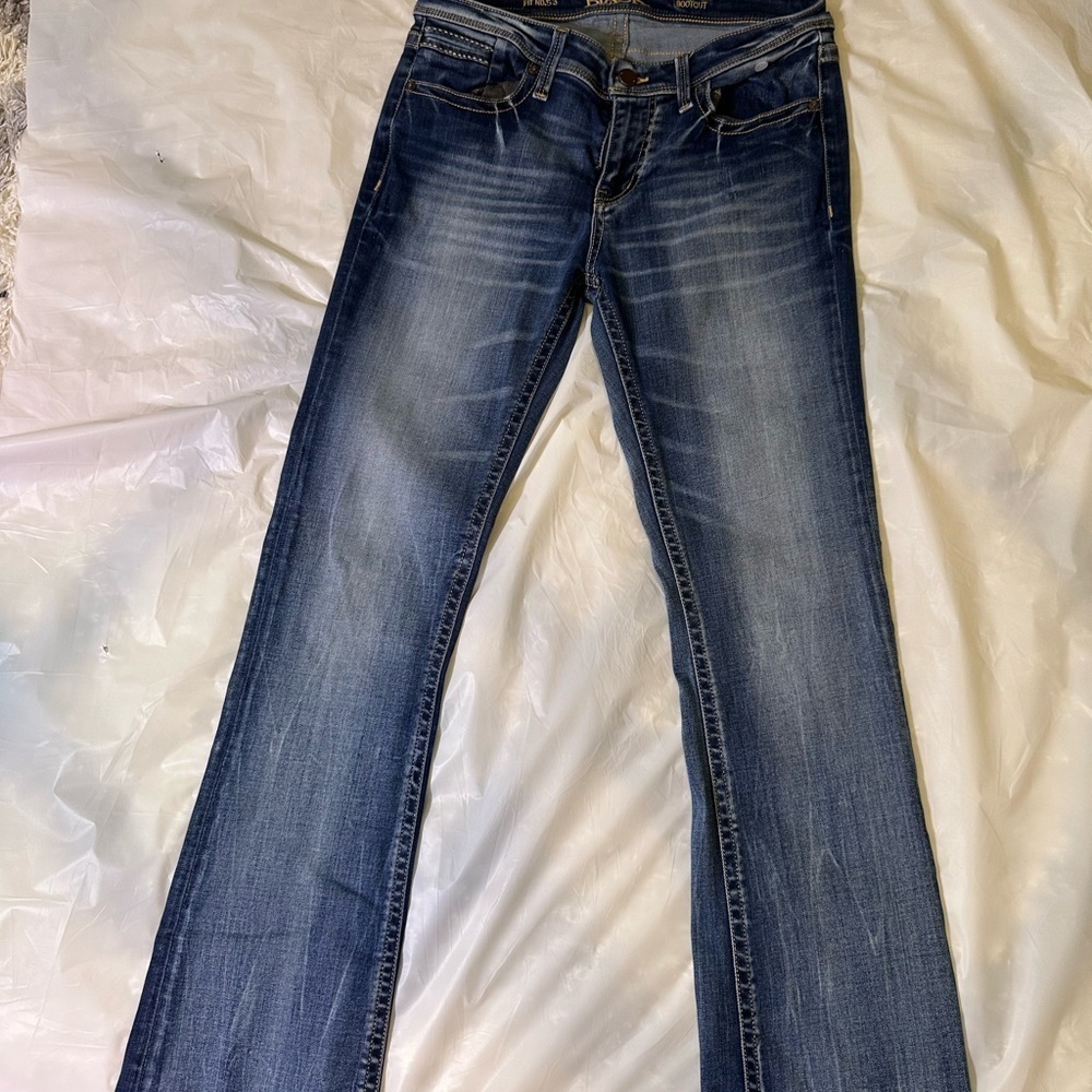 Buckle Women's Dark Blue Boot Cut Jeans